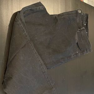 High waisted skinny jeans - black